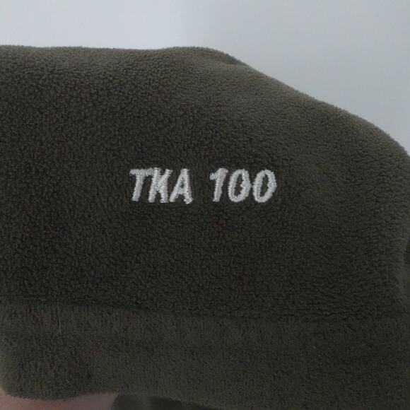 North Face Pullover Mens Medium Green TKA 100 Fleece Quarter Zip Outdoor Hiking‎ - Picture 10 of 13